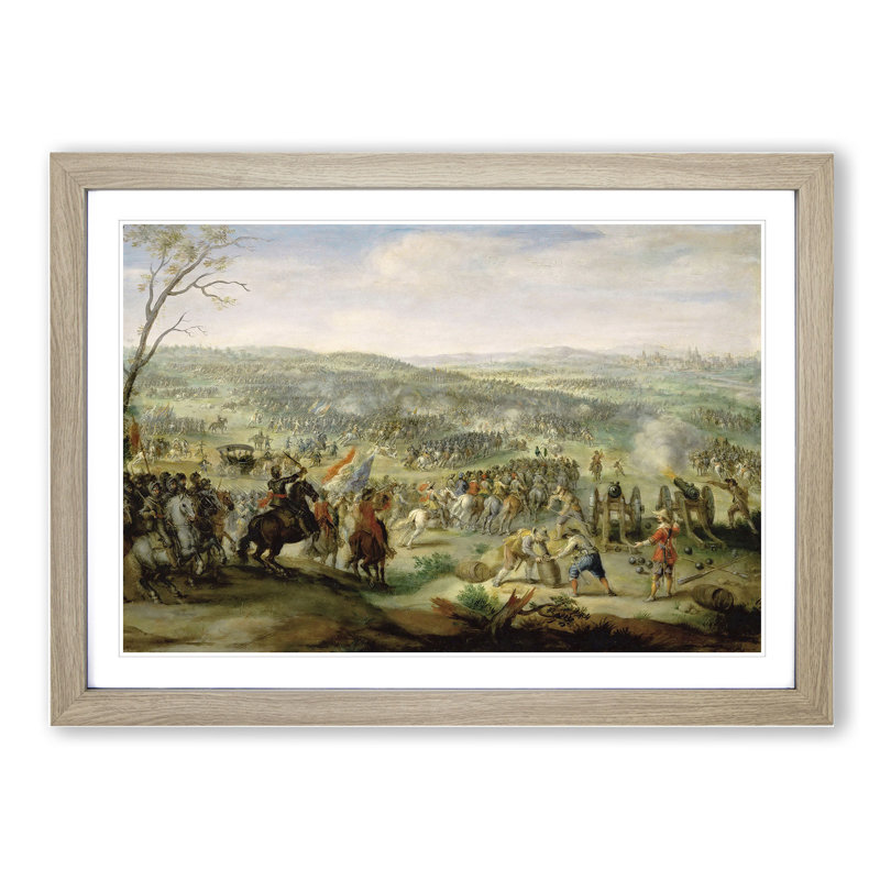 Flemish Proverbs by Pieter Bruegel the Elder - Framed Print, 48cm H x 65cm W x 2cm D, Oak Framed