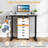 48” x 24” Electric Standing Desk with LED Display 2 Memory Height Settings for Home White+Black-2042360845