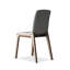 Chaise d'appoint à dossier solide gris et brun (ensemble de 2)