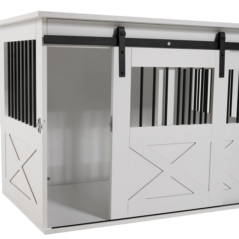 Hueramo Iron Dog House with 2 Doors