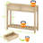 39" Boho Rattan Console Table with 2 Drawers & Open Shelf