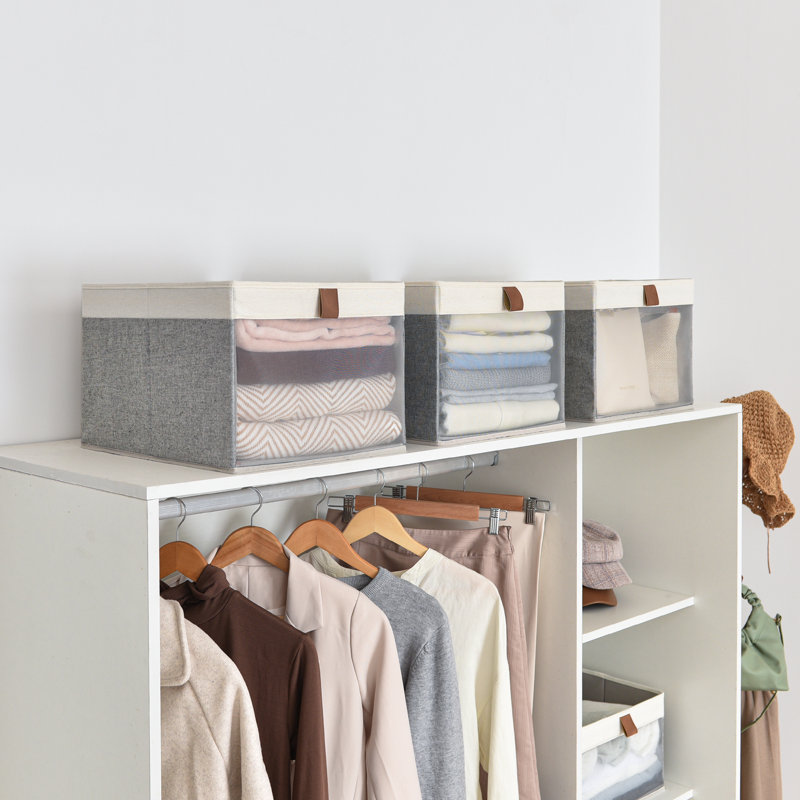 Rebrilliant Fabric Storage Bin set, Closet Decorative Baskets, 33 Quart