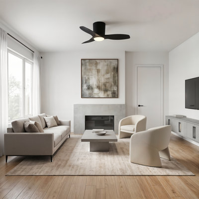 Ventilateur de plafond d'intérieur à DEL 32 pouces avec pales en ABS et télécommande portative Génération Lighting