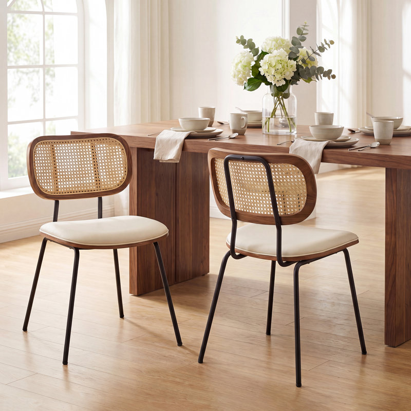 Bedran Upholstered Dining Chair, Beige