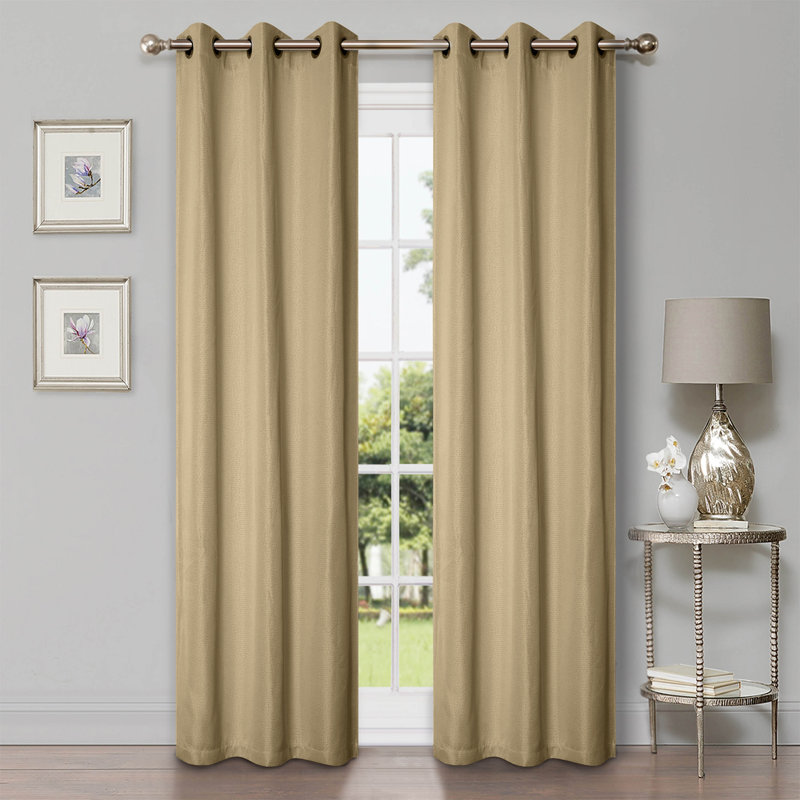 Panneau de rideau obscurcissant 100% polyester, L 42 po x L 96 po, Ivoire ivoire