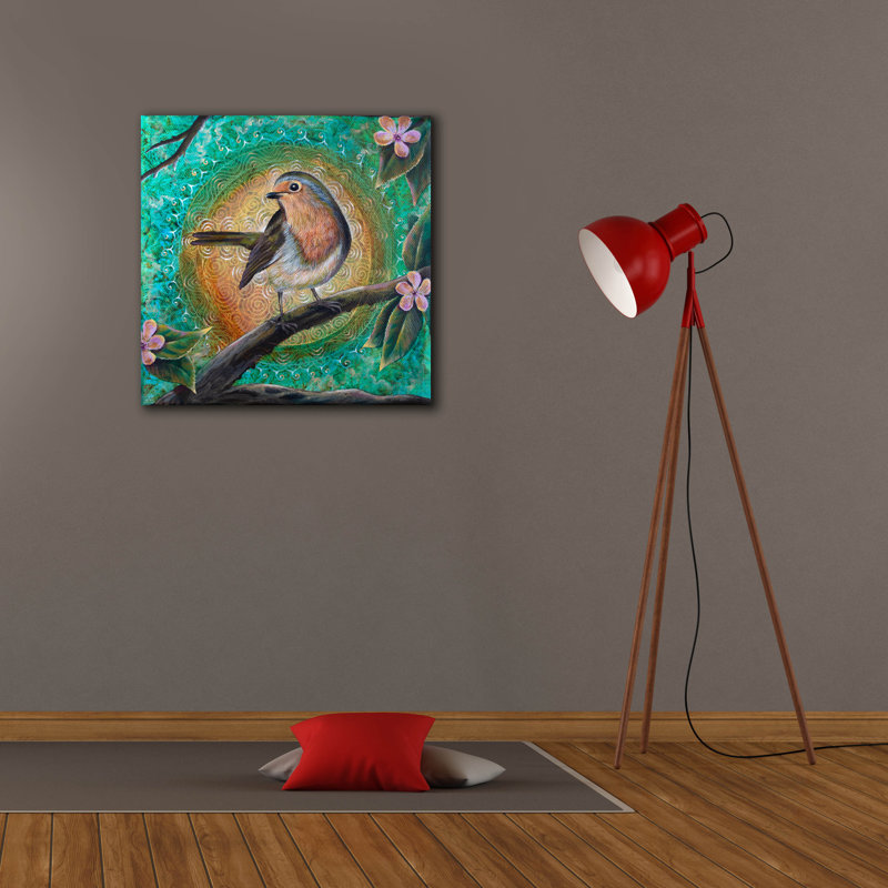  «Robin» par Verena, art mural sur toile, H 26 po x l 26 po