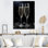 Verre noir et blanc Essence I - Champagne, art mural