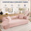 Canapé-lit modulaire convertible 77 po, canapé-lit en velours côtelé à assise profonde avec coussins amovibles pour appartement, salon et chambre d'amis-128973813