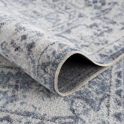 Tapis bleu / gris Oveda