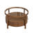 Solid Wood Round Glass Top Coffee Table with Storage Drawer