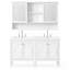 Ensemble de meuble-lavabo double 60 po avec armoire à pharmacie 60 po-130530883