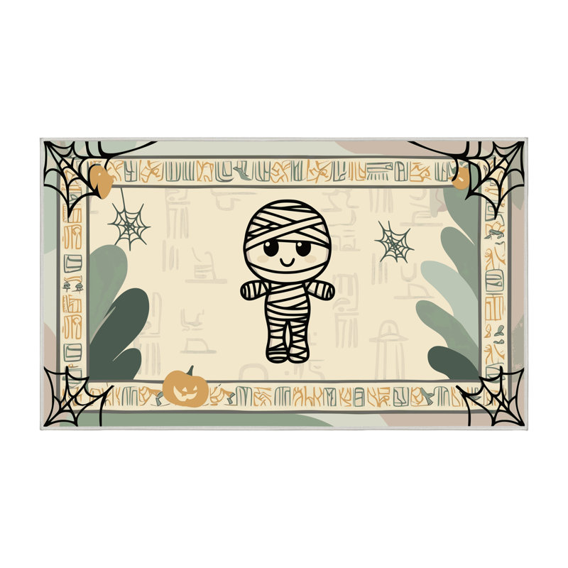 Tapis de vacances d'Halloween The Holiday Aisle®, Rectangulaire 3 pi x 5 pi