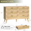 Commode 6 tiroirs Bronwynn
