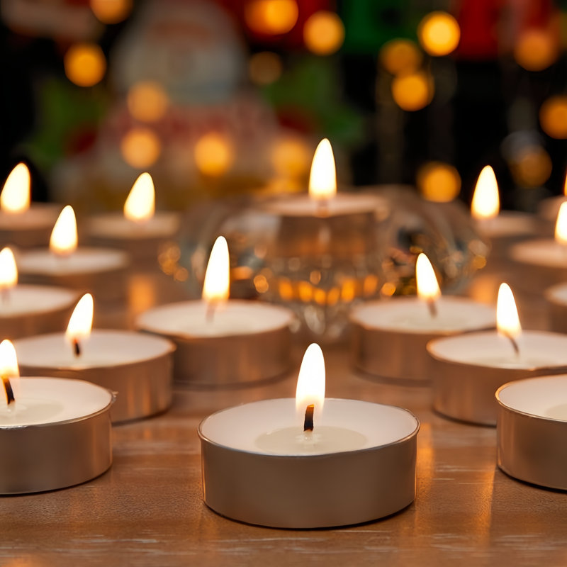 Unscented Flameless Tealight Candle with Aluminium Holder