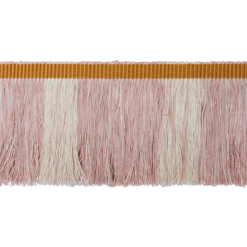Schumacher x Stephanie Seal Brown Calcada Fringe, Rose Quartz