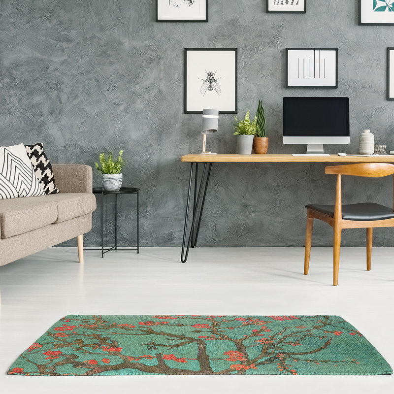 Chenille Floral Indoor Rug, Rectangle 3' x 5'