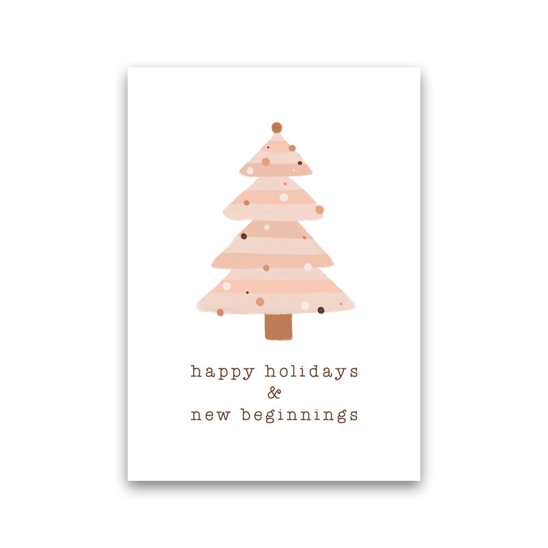 Happy Holidays & New Beginnings By Orara - Print, No Framed, 59cm H x 42cm W x 1cm D