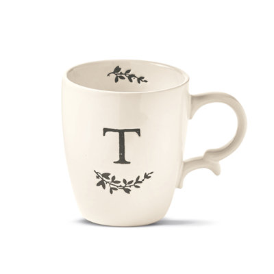 Monogram Mug T White Ceramic Fall Harvest
