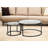 Watson (Set of )Two 35" Glass And Steel Round Nested Coffee Tables-1322672663