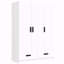 Garde-robe 3 portes avec tiroirs de rangement, tablettes