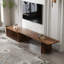 Meuble télé rétractable et extensible - Console télé en bois avec rangement, design japonais - Finition en bois naturel-681606744-692084156