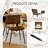 Hararat Modern 5-Piece Dining Set Rectangular Table Upholstered Chairs Industrial Style for Small Spaces Dining Room-199642553-199642555
