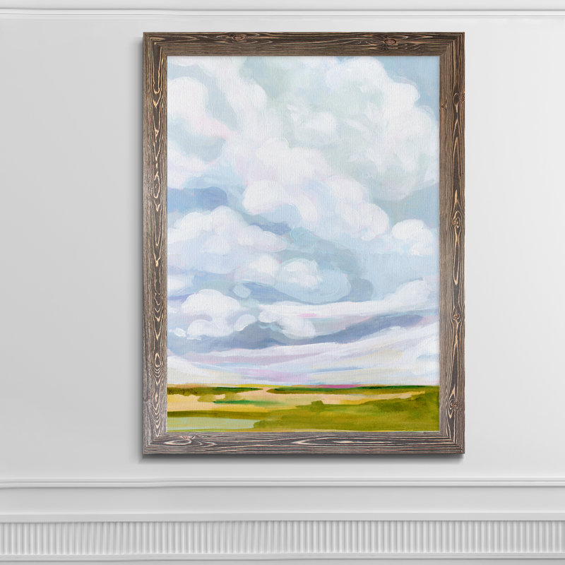 " Lucid Skies II ", 32" H x 44" W x 1.25" D, Framed Espresso Canvas, No Mat