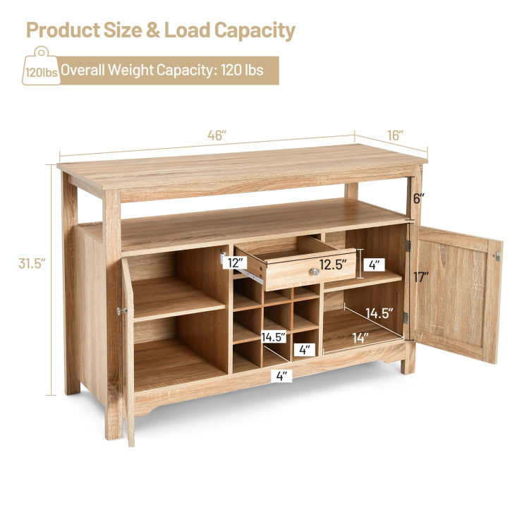 Armoire de bar 45,5 po Deantoine, Brun