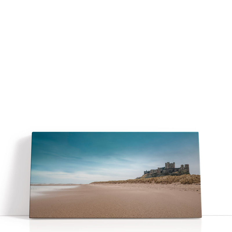 Bamburgh Castle - reproduction d'art sur toile, H 10 po x l 20 po
