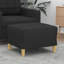  Tabouret de pied 100% polyester noir, contreplaqué 23,6 x 19,7 x 16,1 po moderne-580149138