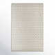 Lavande Checkered Wool Area Rug in Tan/Ivory