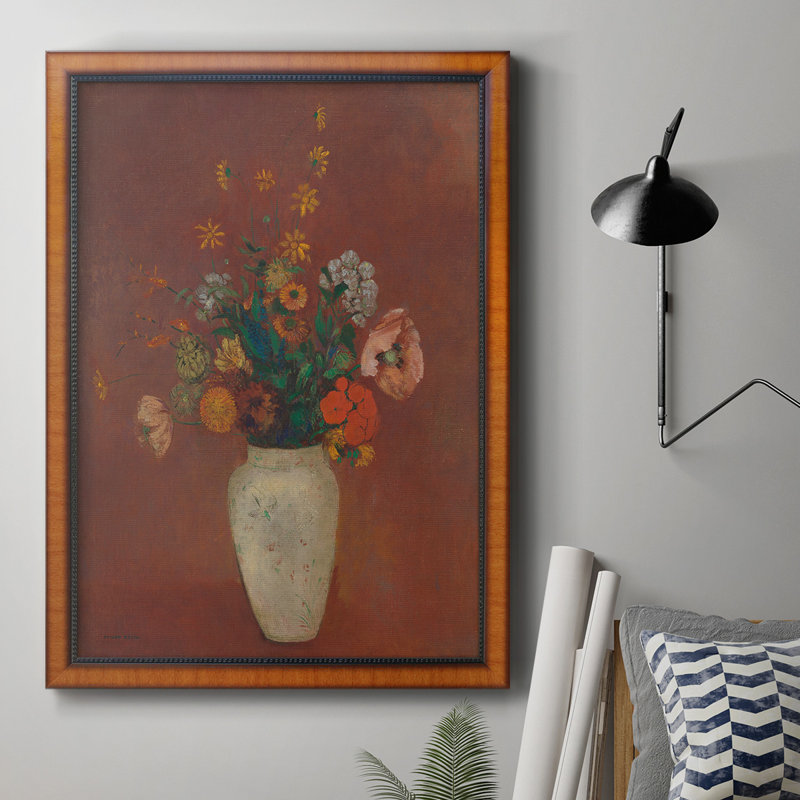 Bouquet dans un vase chinois, toile de qualité supérieure, prête à être accrochée, H 27 po x l 18 po x P 2,5 po