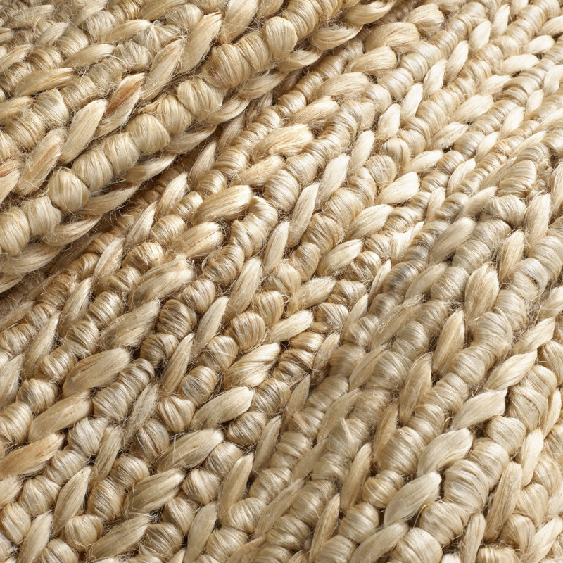 Jute Handwoven Natural Rug, Rectangle 5' x 8'