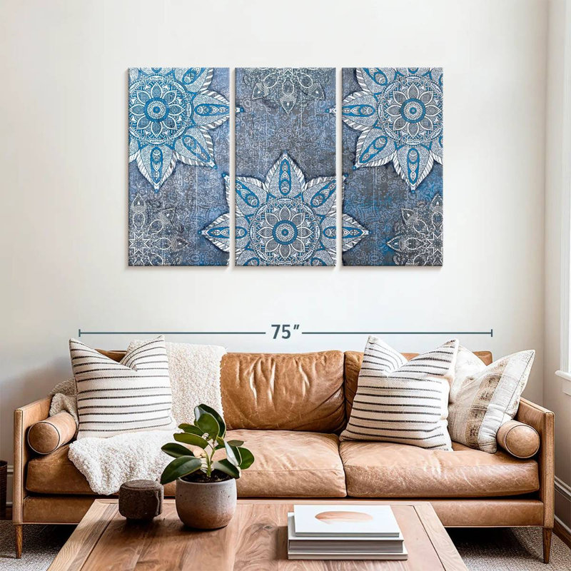 Kerner Arabesque Mandala Symbols, 36" H x 57" W
