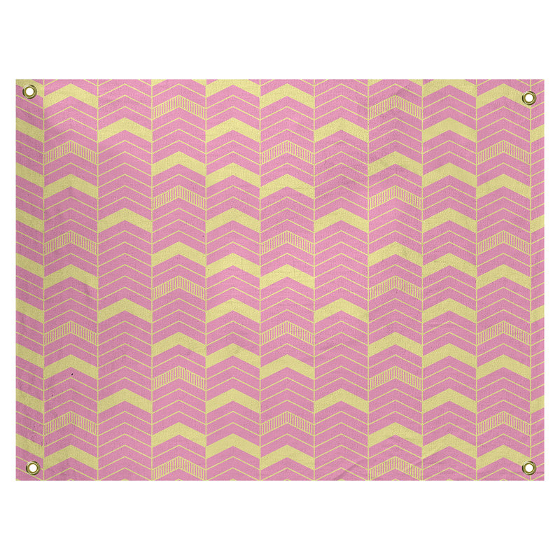 Tapisserie Stephenie, H 59 po x l 80 po, Rose / Jaune