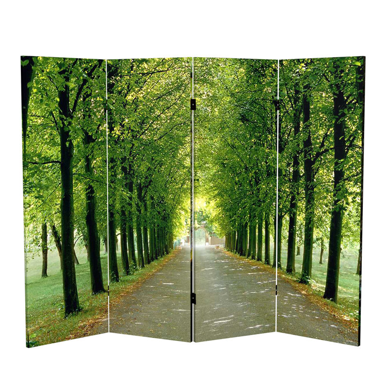 Joesph Walk in the Woods Canvas Folding Room Divider, 48" H x 63" W x 1 "D