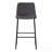 Office Chair, Bar Height, Standing, Computer Desk, Work, Grey Leather Look, Black Metal, Contemporary, Modern