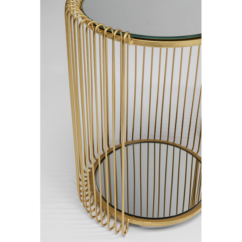 Side Table Wire Double, Gold colours