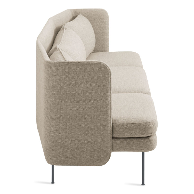 Bloke Sofa, Tait Stone Textured Basketweave, 34" H x 95" W x 32" D, Slate