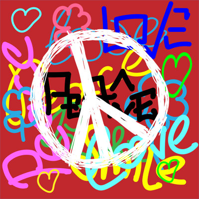 Leyun Peace Sign 13213407 On Canvas by Aleksey Erastov Painting