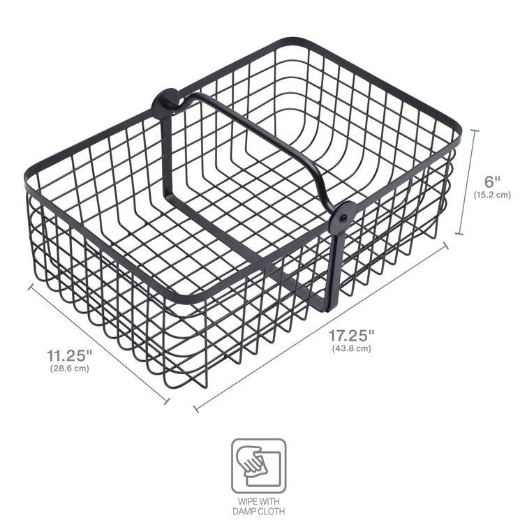 Gourmet Basics by Mikasa Grid Fruit Storage Basket, 2 Tier, Black