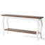 Console rétro vintage avec 2 tablettes, canapé extra long pour grands canapés modulaires et rangement dans le vestibule