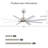 52-Inch Smart Ceiling Fan With Lights,6 Wind Speed,With 8 White ABS Blades,Voice Remote,Fan For Bedroom,Living Room,Patio,Kitchen-910146898-910146897