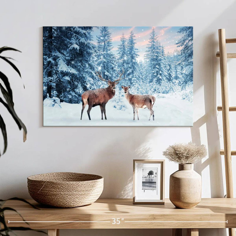 « Winter Wonderland », cerf, H 16 po x l 24 po