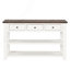 Console en bois de pin massif 48 po, table d'appoint moderne avec 3 tiroirs de rangement et 2 tablettes. Facile à assembler (bleu rétro + plateau brun)-535346411-452252137-450073166