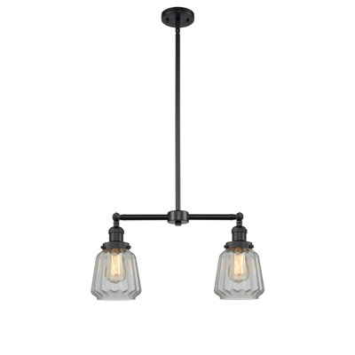 Luminaire suspendu linéaire à 2 lumières pour îlot de cuisine Vinson