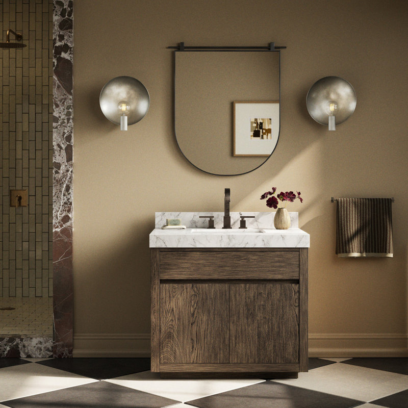 Everett 36'' W Single Vanity, Satin Espresso Oak