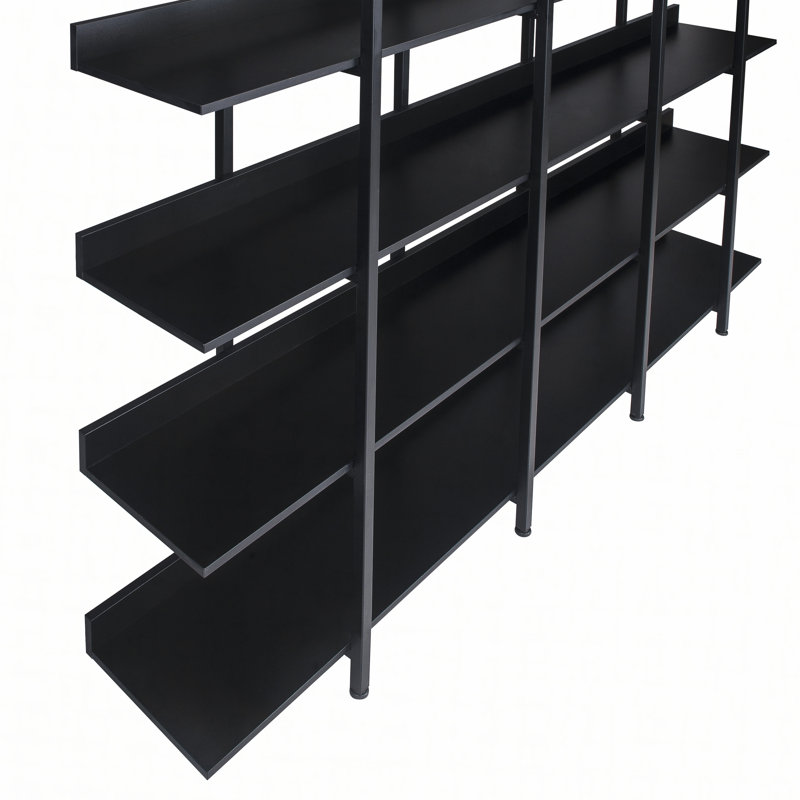 Bibliothèque de bureau à 5 niveaux, Noir, H 70,9 po x l 70,9 po x P 11,8 po