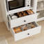  72.5"H Kitchen Pantry With Glass Door And Microwave Shelf-1803480432