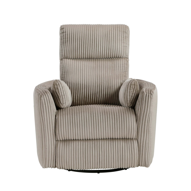 Corduroy Fabric Upholstery Accent Chair, Taupe